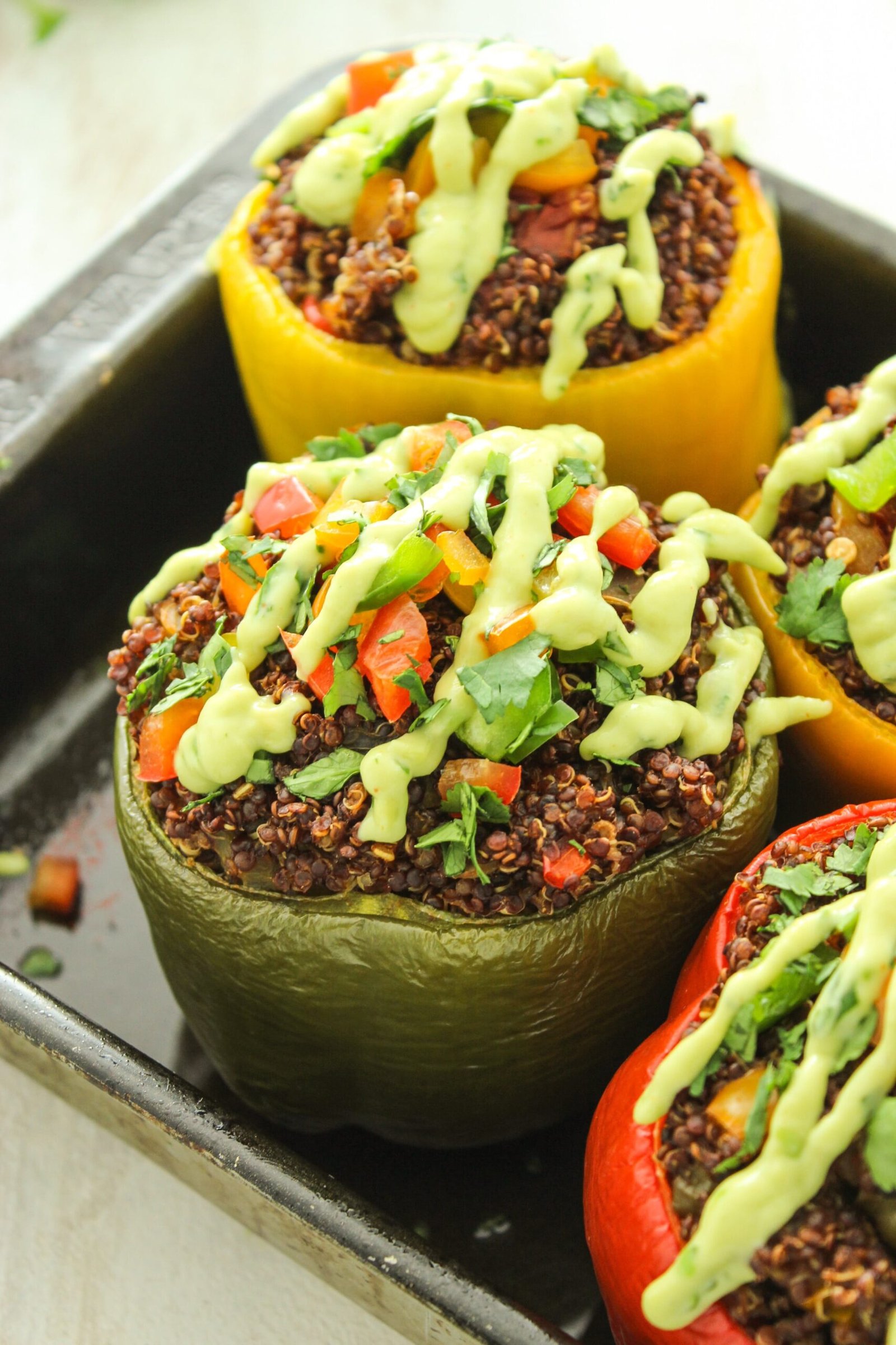 Stuffed Bell Peppers with Mexican Quinoa: