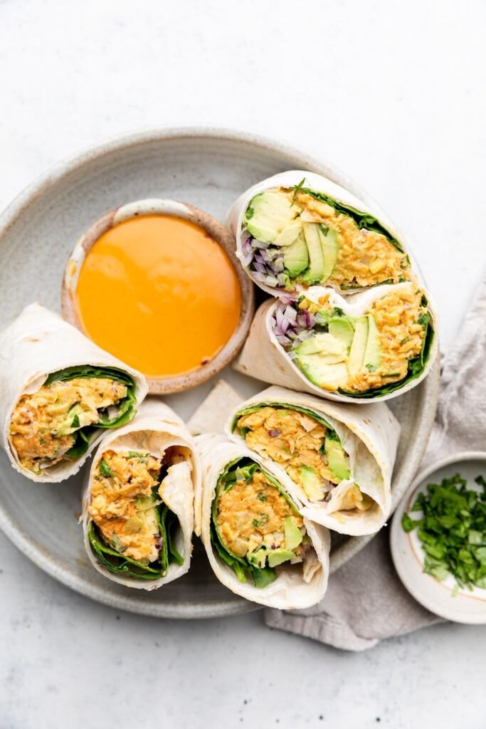 buffalo-chickpea-wraps